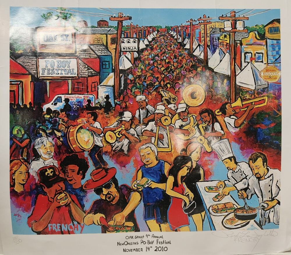 Oak Street Po-Boy Festival 2010 Signed By Frenchy & Numbered TJG7130